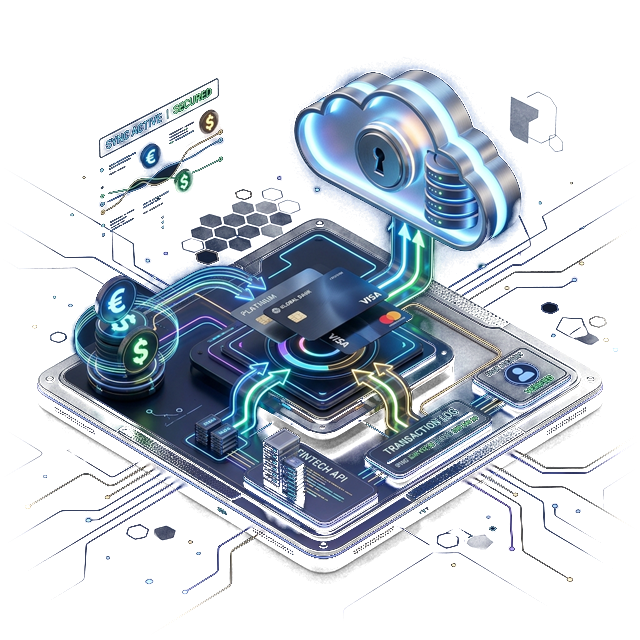 Bank cards syncing automatically with the cloud in multiple currencies